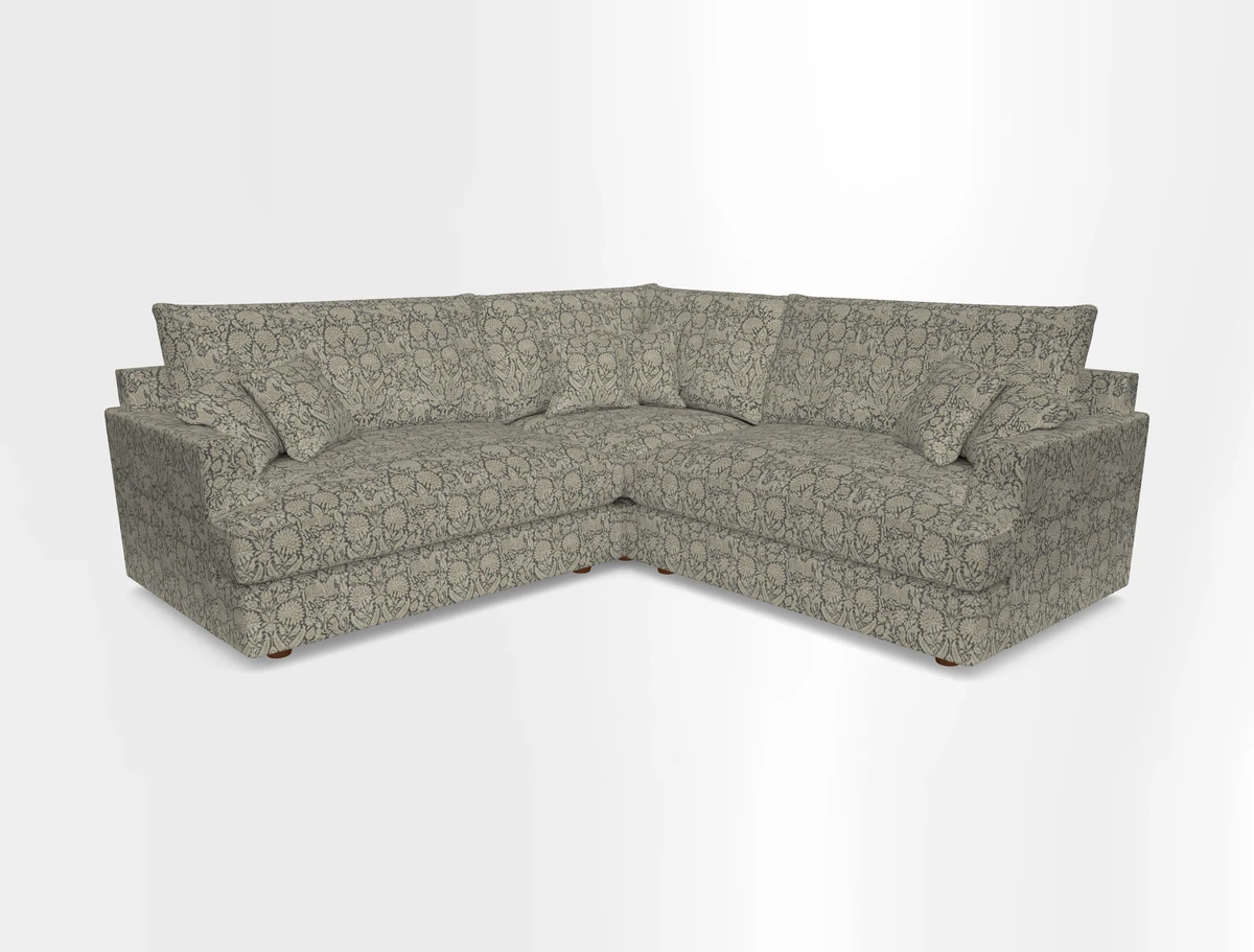 Slingsby Small Fitted Cover Corner Unit LHF & RHF in Two Tone Plain Biscuit.  Loose cover version available