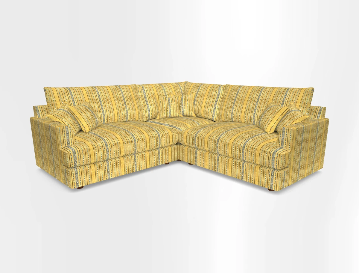 Slingsby Small Fitted Cover Corner Unit LHF & RHF in Two Tone Plain Biscuit.  Loose cover version available