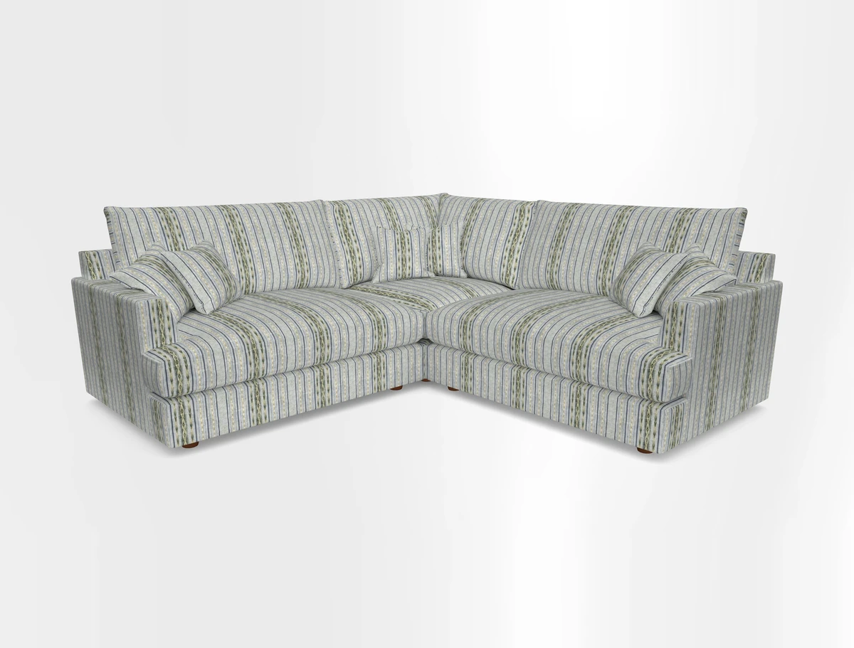 Slingsby Small Fitted Cover Corner Unit LHF & RHF in Two Tone Plain Biscuit.  Loose cover version available