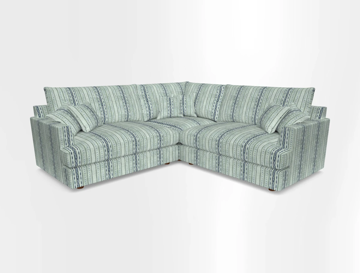 Slingsby Small Fitted Cover Corner Unit LHF & RHF in Two Tone Plain Biscuit.  Loose cover version available