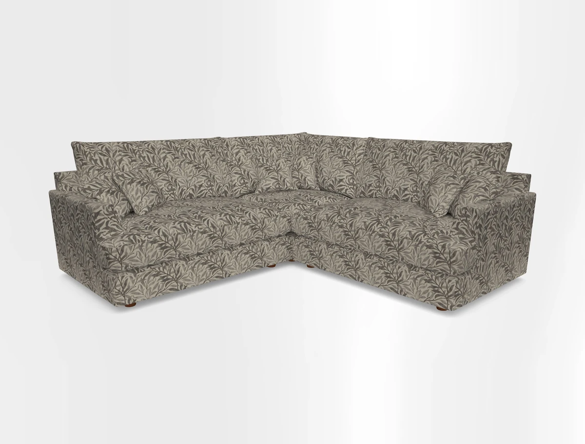 Slingsby Small Fitted Cover Corner Unit LHF & RHF in Two Tone Plain Biscuit.  Loose cover version available