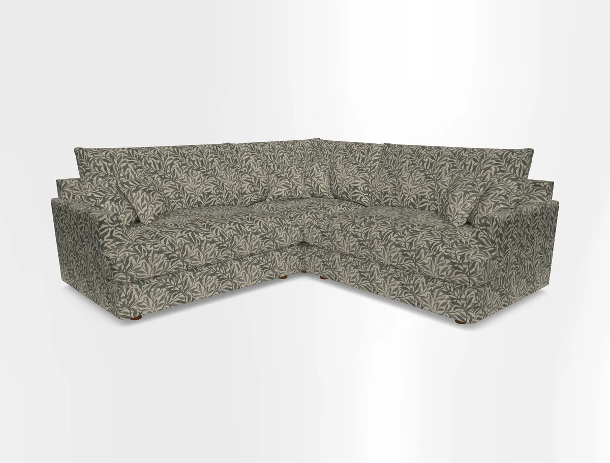Slingsby Small Fitted Cover Corner Unit LHF & RHF in Two Tone Plain Biscuit.  Loose cover version available