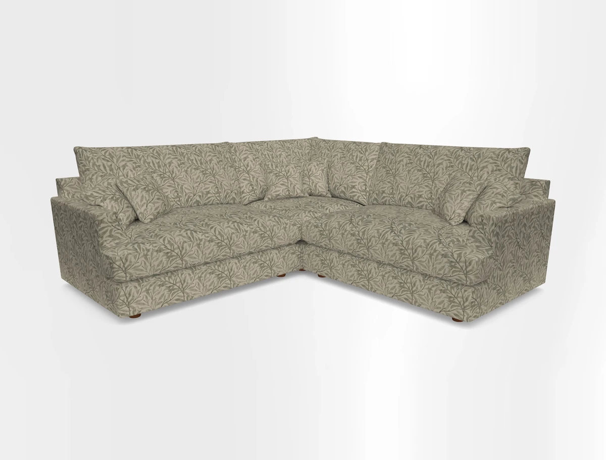 Slingsby Small Fitted Cover Corner Unit LHF & RHF in Two Tone Plain Biscuit.  Loose cover version available