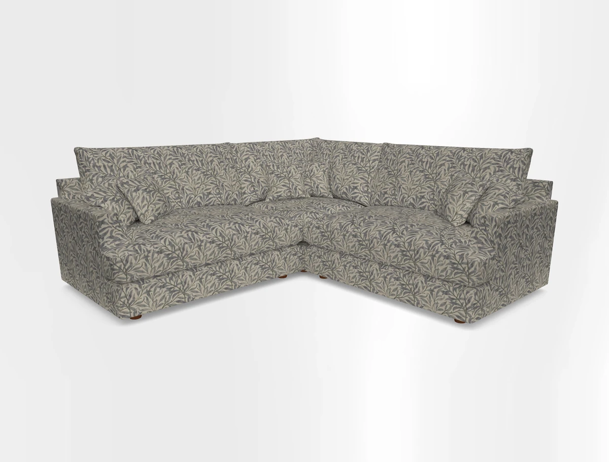 Slingsby Small Fitted Cover Corner Unit LHF & RHF in Two Tone Plain Biscuit.  Loose cover version available