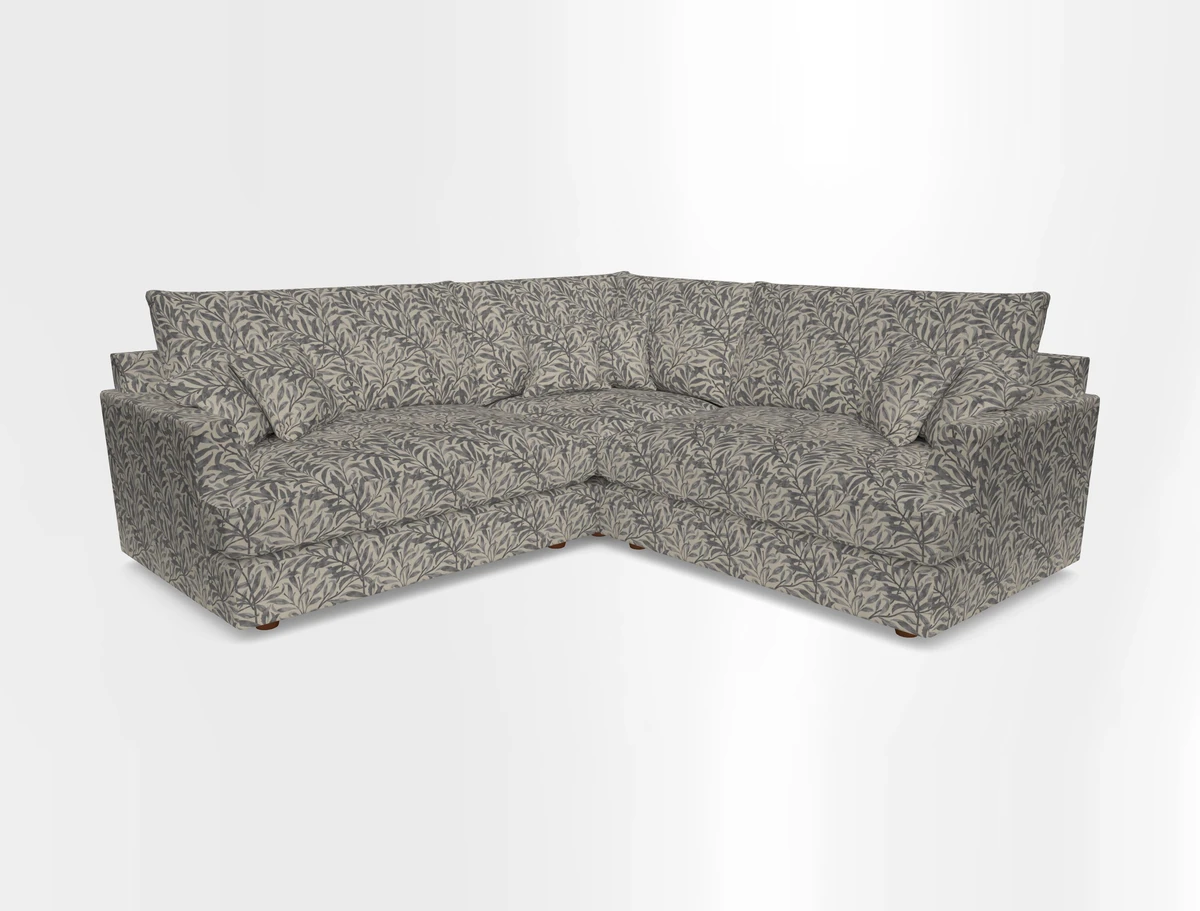 Slingsby Small Fitted Cover Corner Unit LHF & RHF in Two Tone Plain Biscuit.  Loose cover version available
