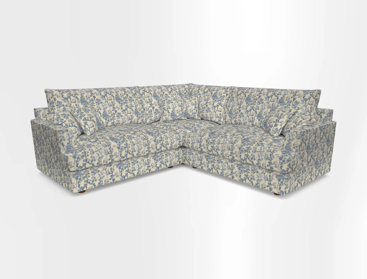 Slingsby Small Fitted Cover Corner Unit LHF & RHF in Two Tone Plain Biscuit.  Loose cover version available