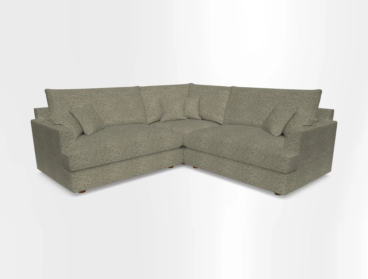 Slingsby Small Fitted Cover Corner Unit LHF & RHF in Two Tone Plain Biscuit.  Loose cover version available