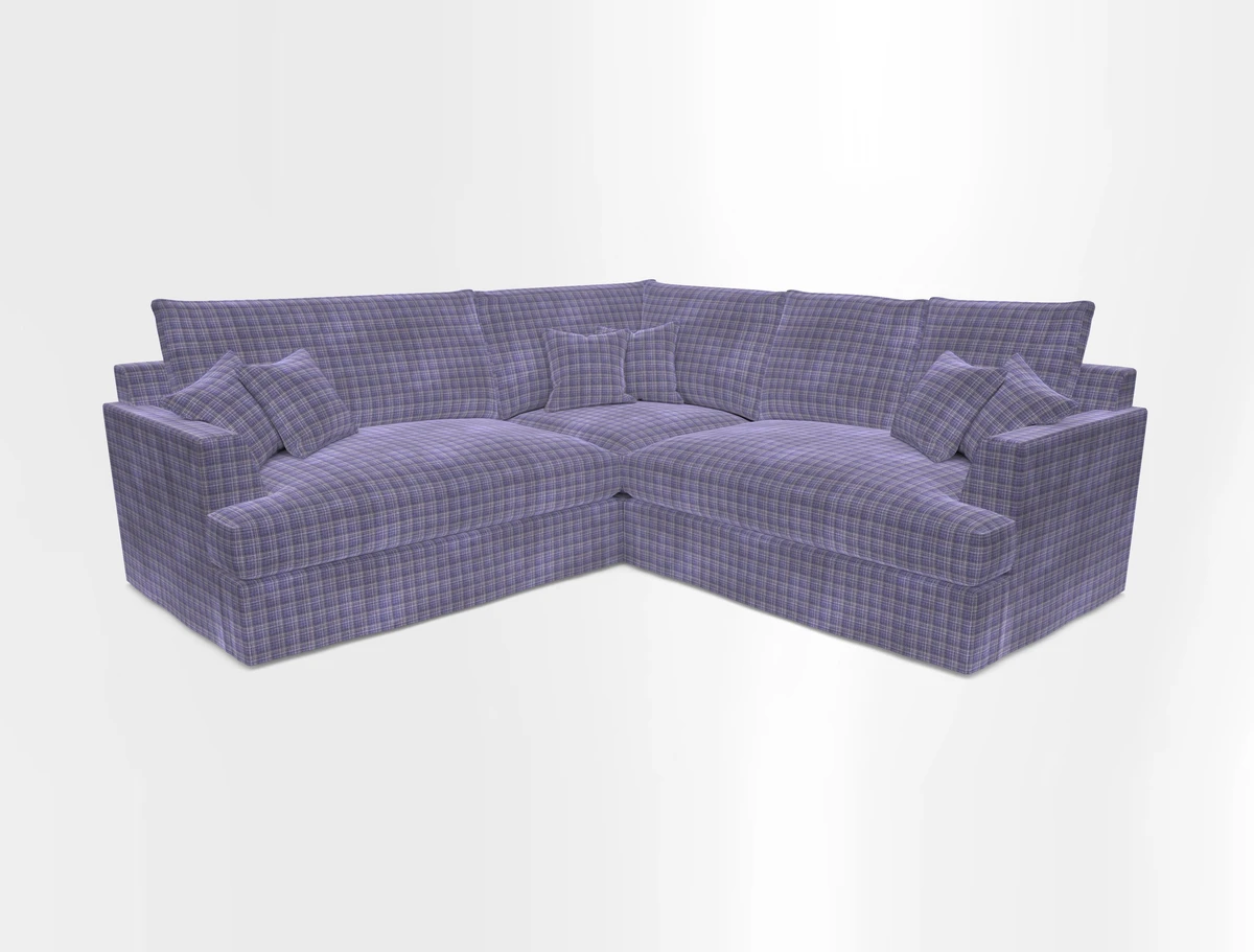 Slingsby Small Fitted Cover Corner Unit LHF & RHF in Two Tone Plain Biscuit.  Loose cover version available