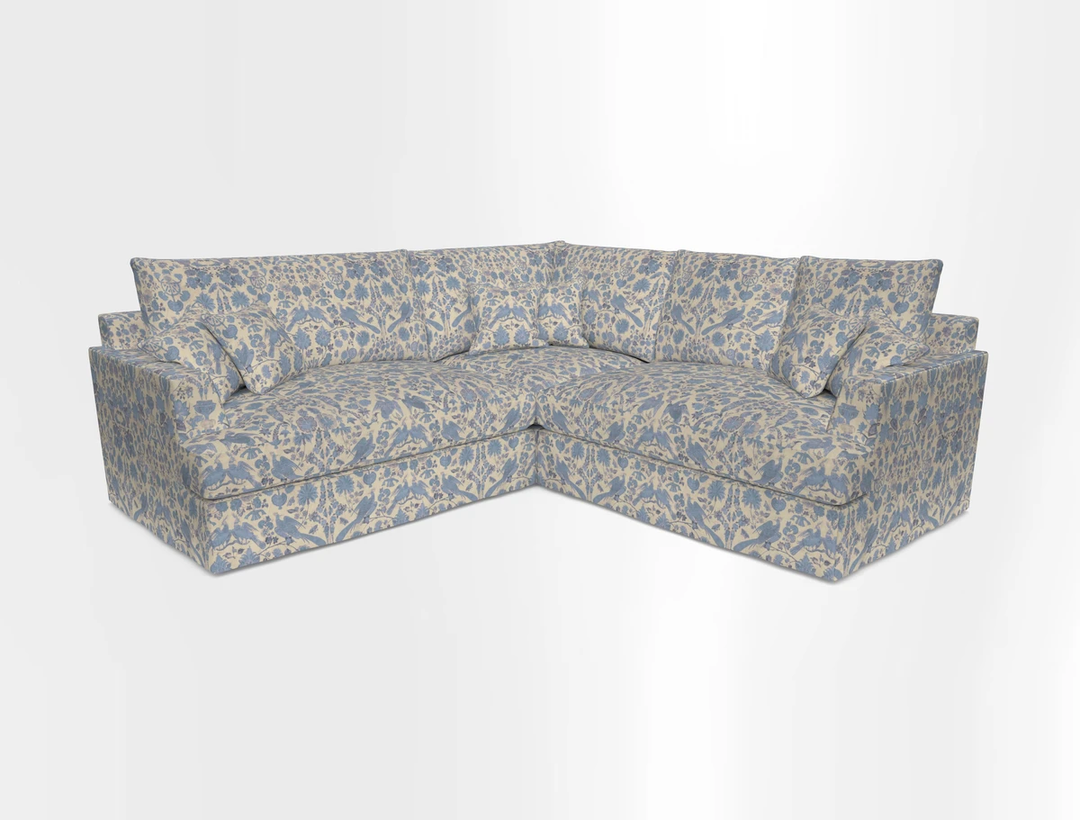 Slingsby Small Fitted Cover Corner Unit LHF & RHF in Two Tone Plain Biscuit.  Loose cover version available