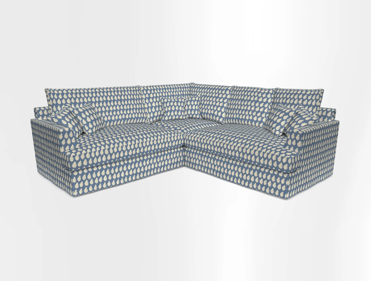 Slingsby Small Fitted Cover Corner Unit LHF & RHF in Two Tone Plain Biscuit.  Loose cover version available