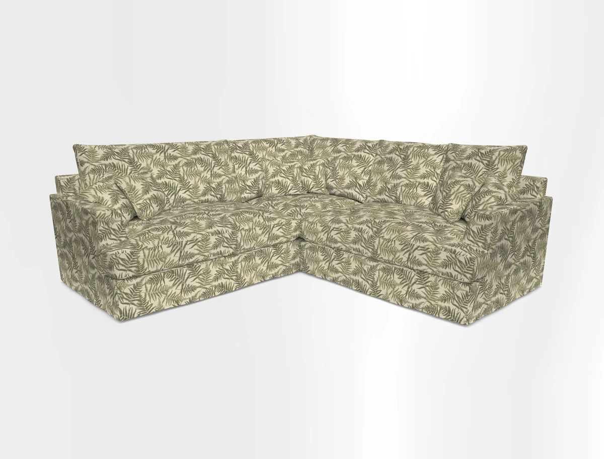 Slingsby Small Fitted Cover Corner Unit LHF & RHF in Two Tone Plain Biscuit.  Loose cover version available