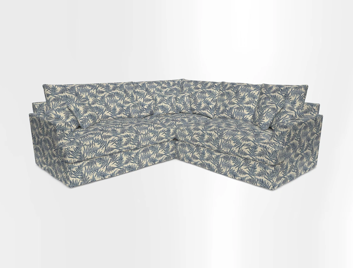 Slingsby Small Fitted Cover Corner Unit LHF & RHF in Two Tone Plain Biscuit.  Loose cover version available