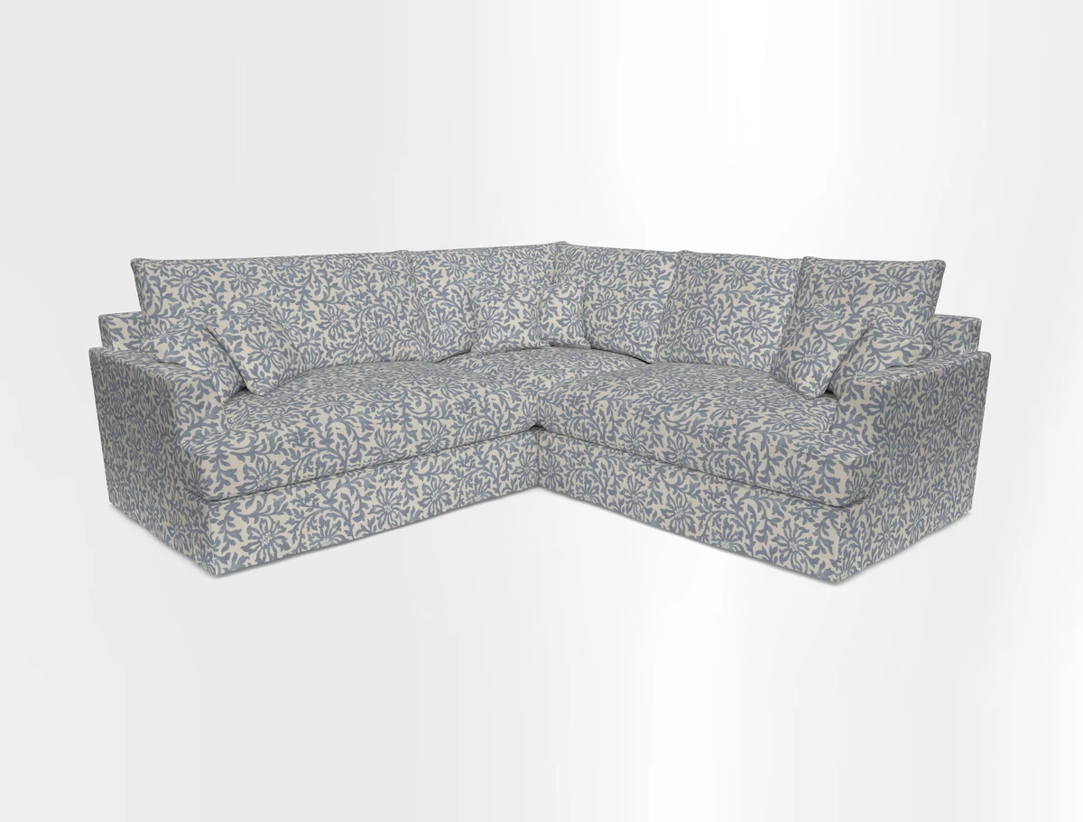 Slingsby Small Fitted Cover Corner Unit LHF & RHF in Two Tone Plain Biscuit.  Loose cover version available