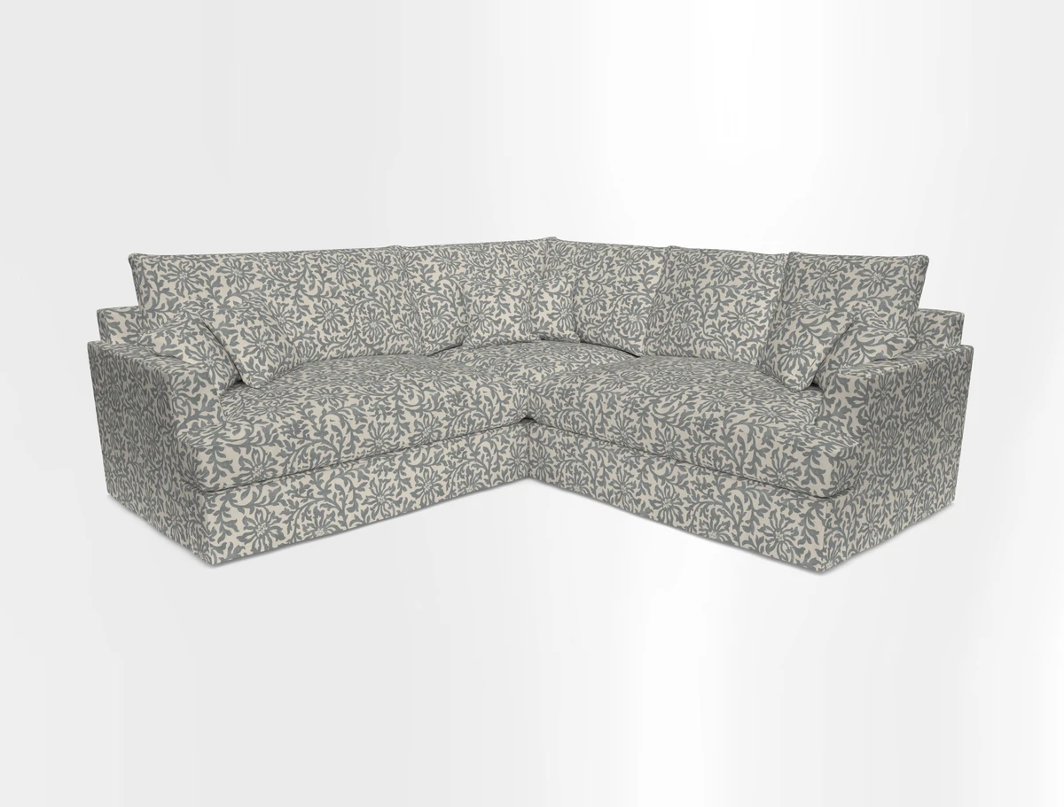 Slingsby Small Fitted Cover Corner Unit LHF & RHF in Two Tone Plain Biscuit.  Loose cover version available