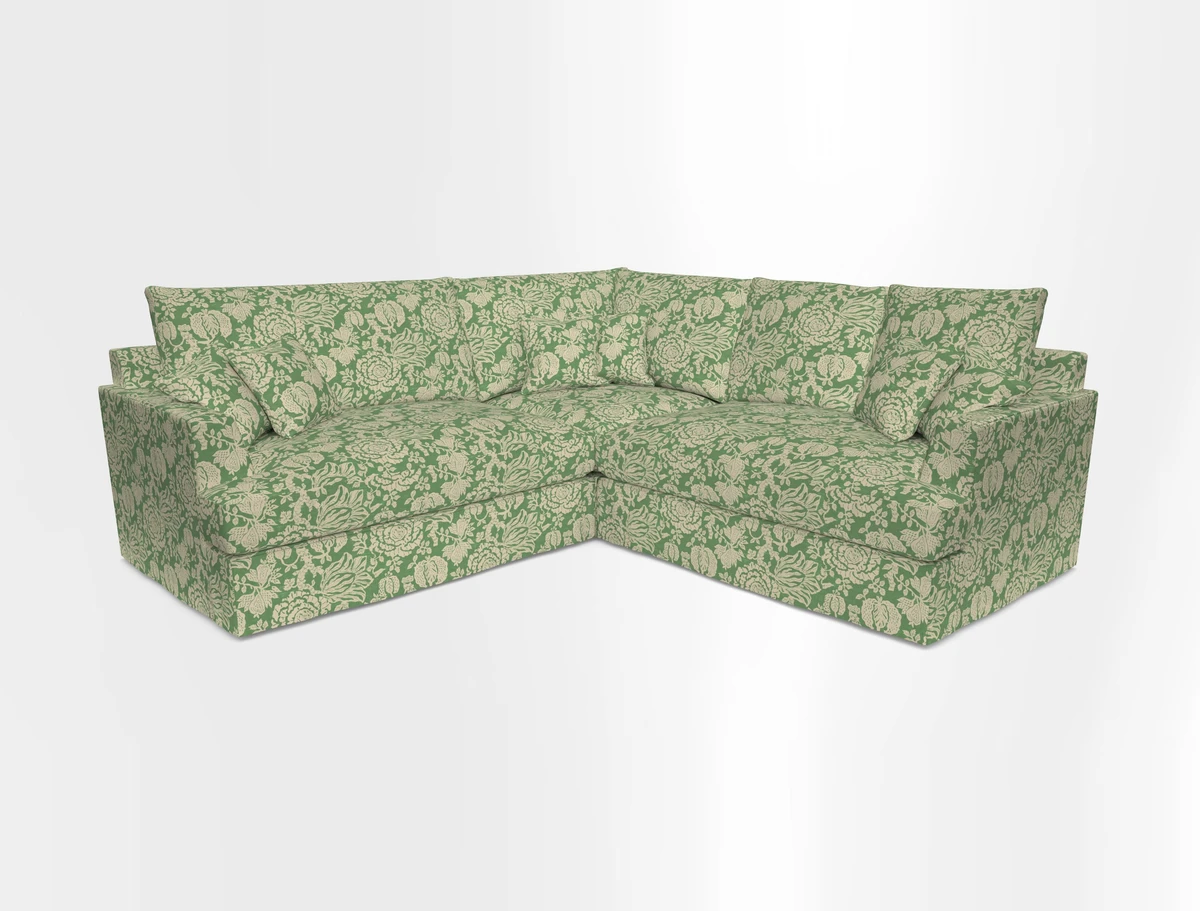 Slingsby Small Fitted Cover Corner Unit LHF & RHF in Two Tone Plain Biscuit.  Loose cover version available