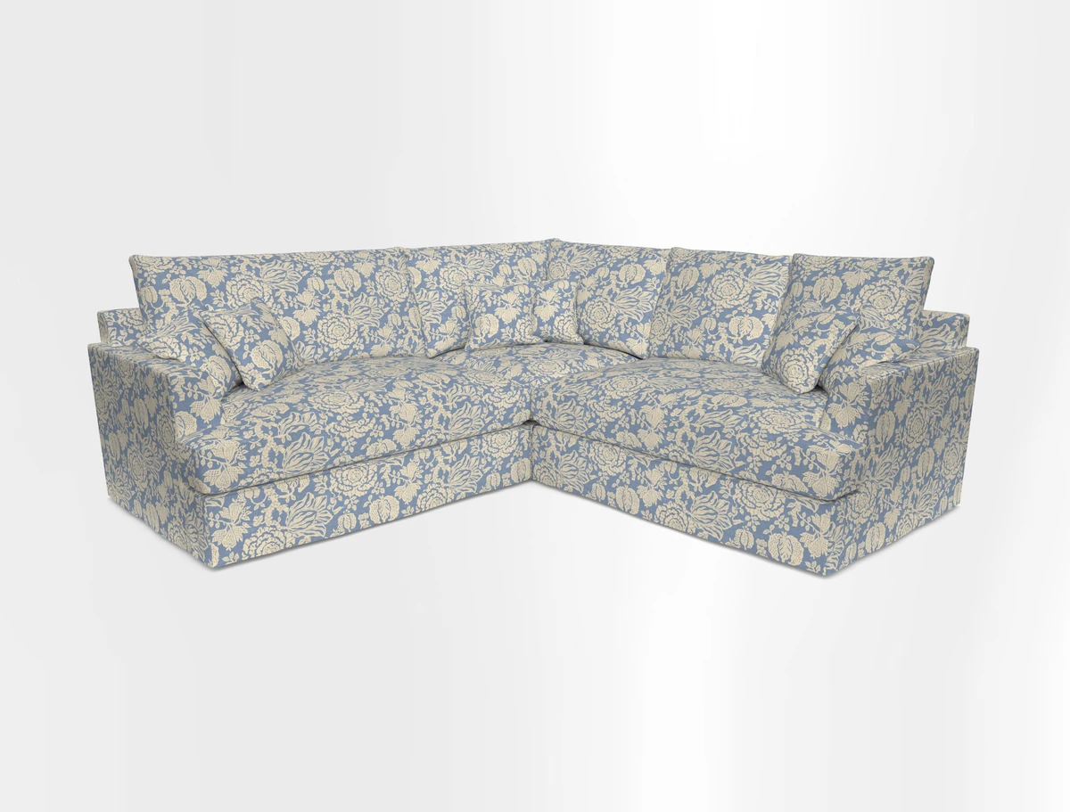 Slingsby Small Fitted Cover Corner Unit LHF & RHF in Two Tone Plain Biscuit.  Loose cover version available