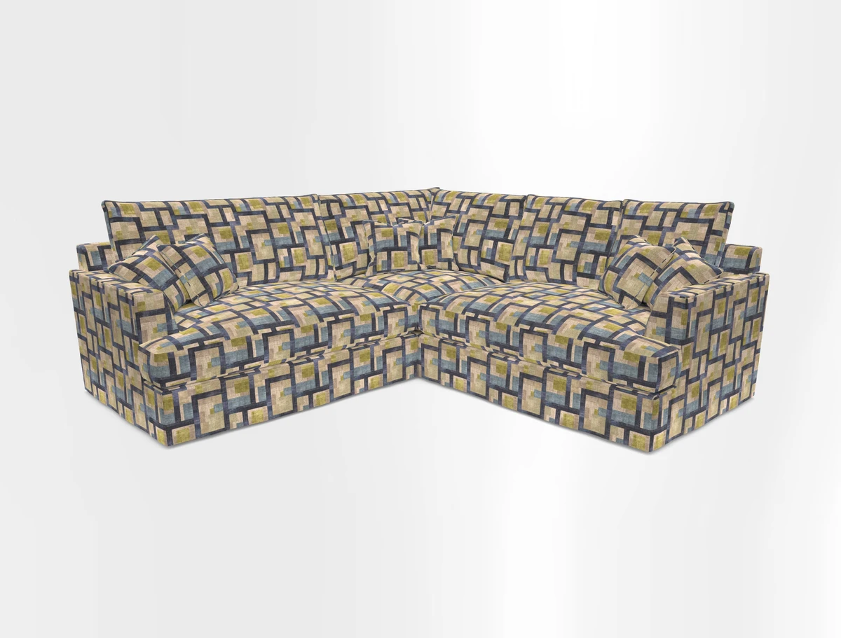 Slingsby Small Fitted Cover Corner Unit LHF & RHF in Two Tone Plain Biscuit.  Loose cover version available