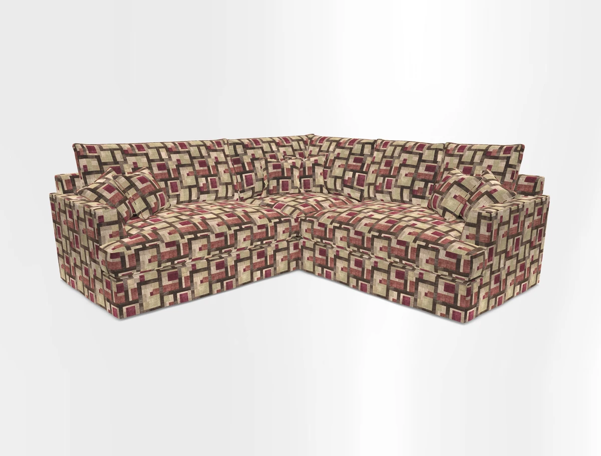 Slingsby Small Fitted Cover Corner Unit LHF & RHF in Two Tone Plain Biscuit.  Loose cover version available