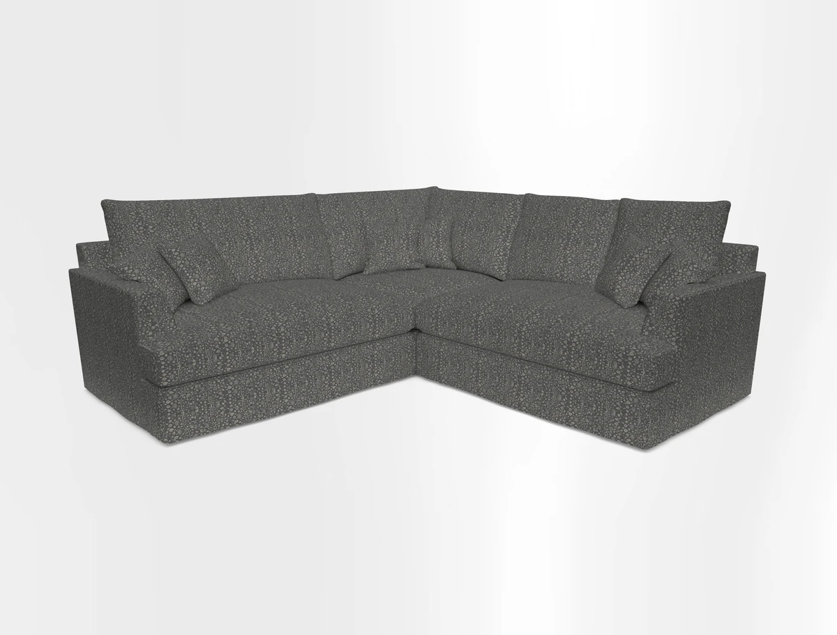 Slingsby Small Fitted Cover Corner Unit LHF & RHF in Two Tone Plain Biscuit.  Loose cover version available