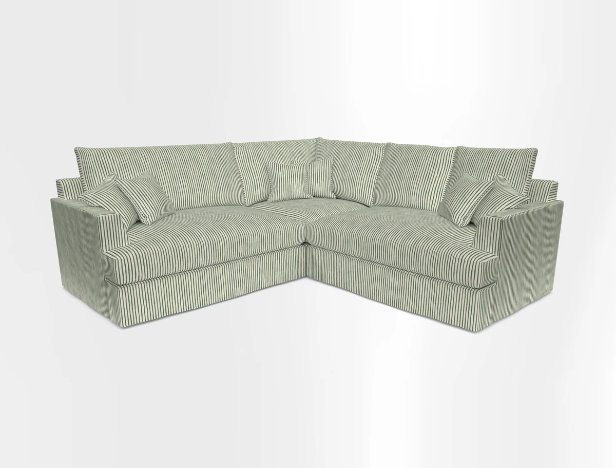 Slingsby Small Fitted Cover Corner Unit LHF & RHF in Two Tone Plain Biscuit.  Loose cover version available