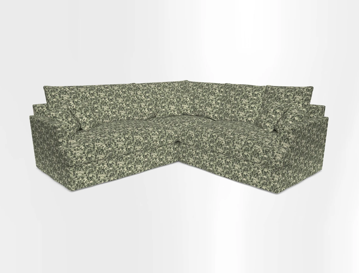 Slingsby Small Fitted Cover Corner Unit LHF & RHF in Two Tone Plain Biscuit.  Loose cover version available