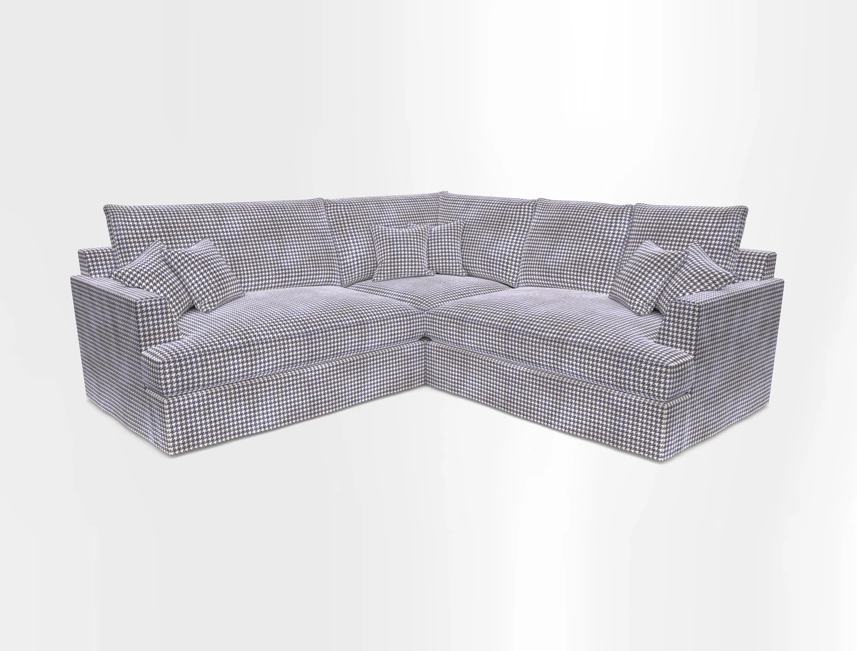 Slingsby Small Fitted Cover Corner Unit LHF & RHF in Two Tone Plain Biscuit.  Loose cover version available