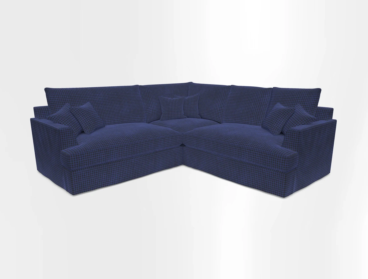 Slingsby Small Fitted Cover Corner Unit LHF & RHF in Two Tone Plain Biscuit.  Loose cover version available