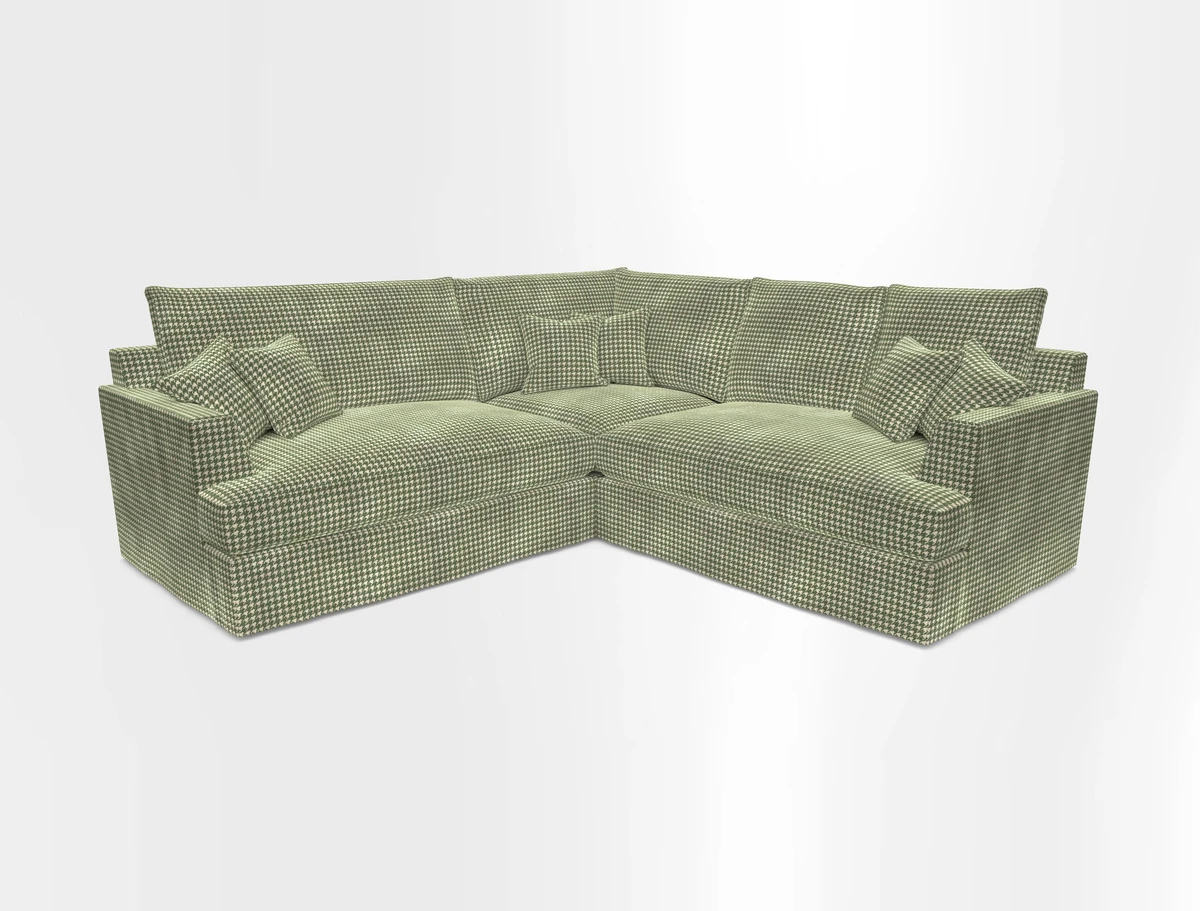 Slingsby Small Fitted Cover Corner Unit LHF & RHF in Two Tone Plain Biscuit.  Loose cover version available