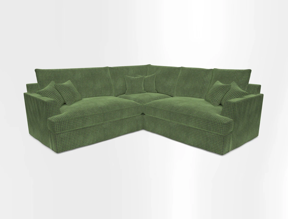 Slingsby Small Fitted Cover Corner Unit LHF & RHF in Two Tone Plain Biscuit.  Loose cover version available