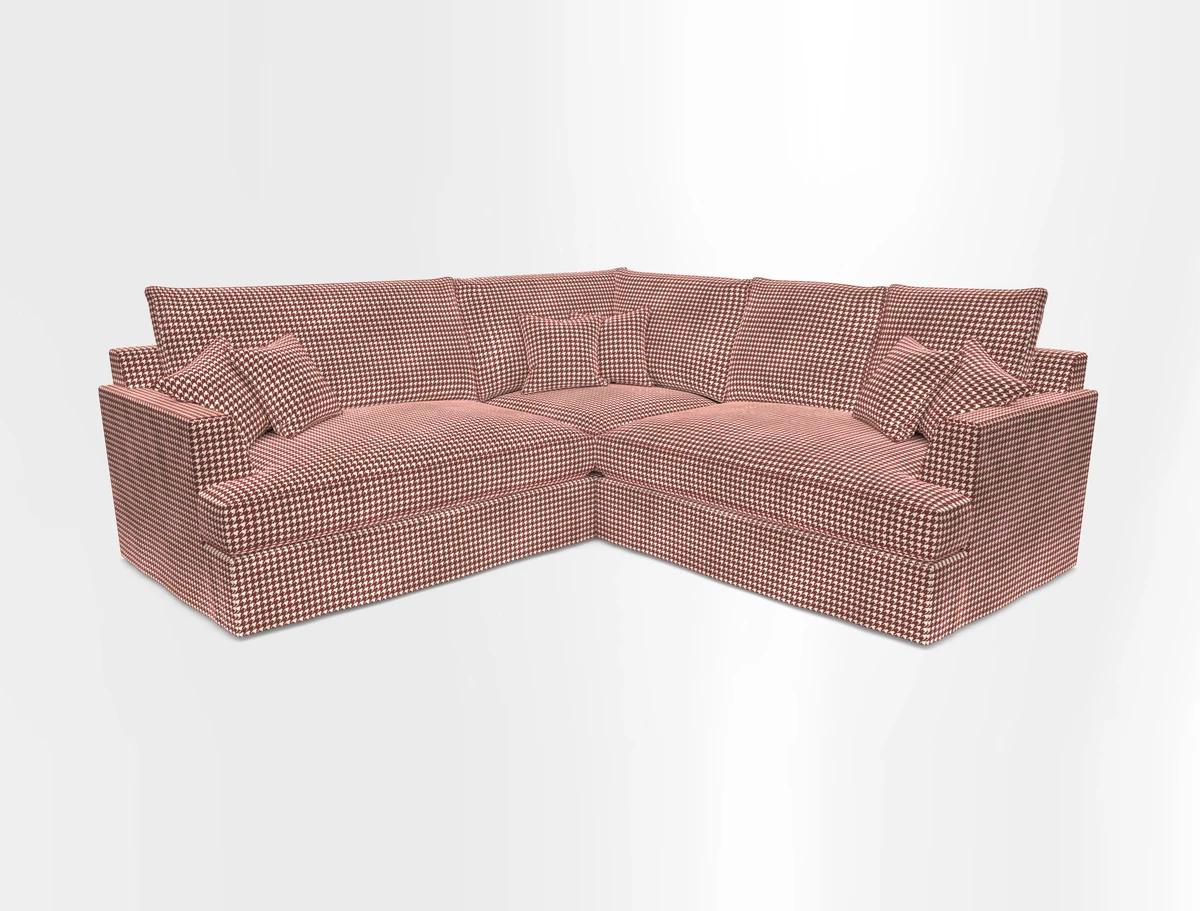 Slingsby Small Fitted Cover Corner Unit LHF & RHF in Two Tone Plain Biscuit.  Loose cover version available