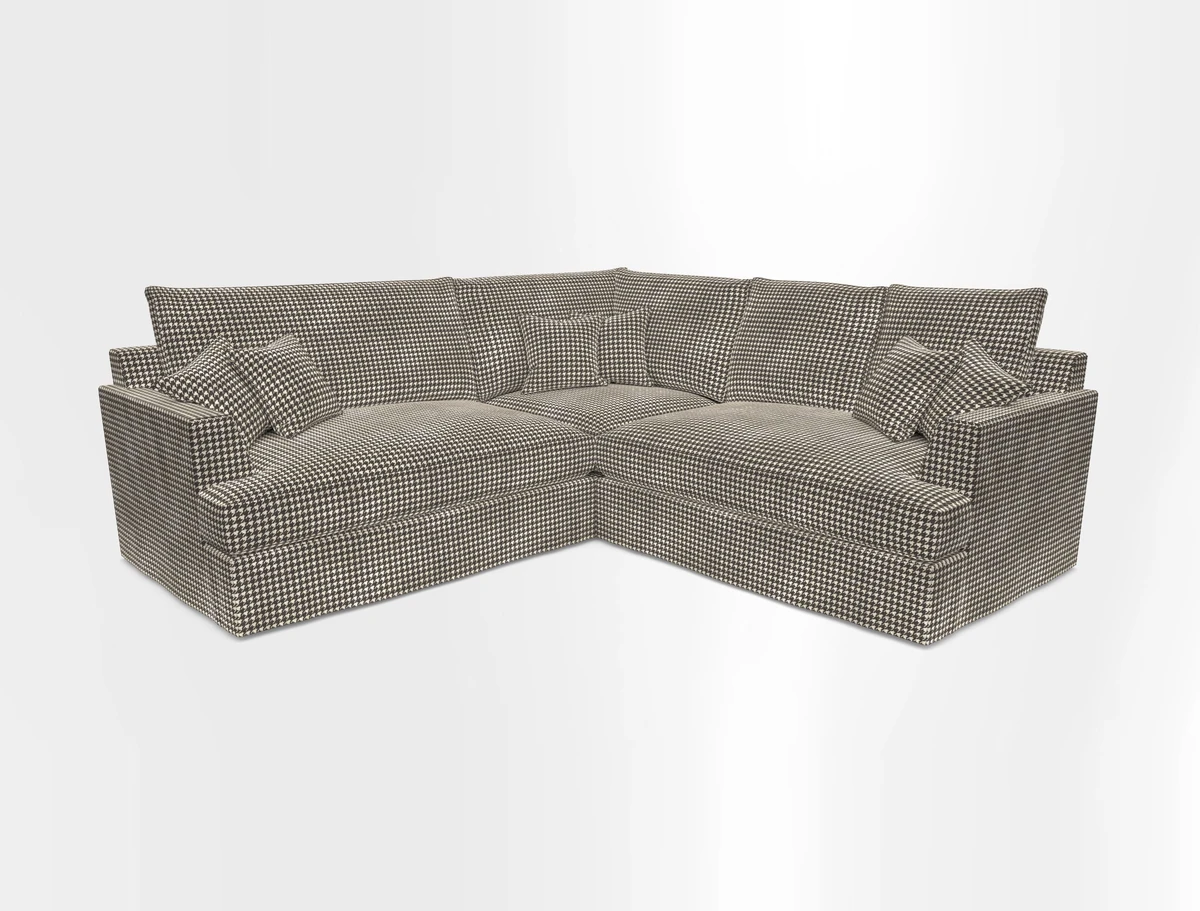 Slingsby Small Fitted Cover Corner Unit LHF & RHF in Two Tone Plain Biscuit.  Loose cover version available