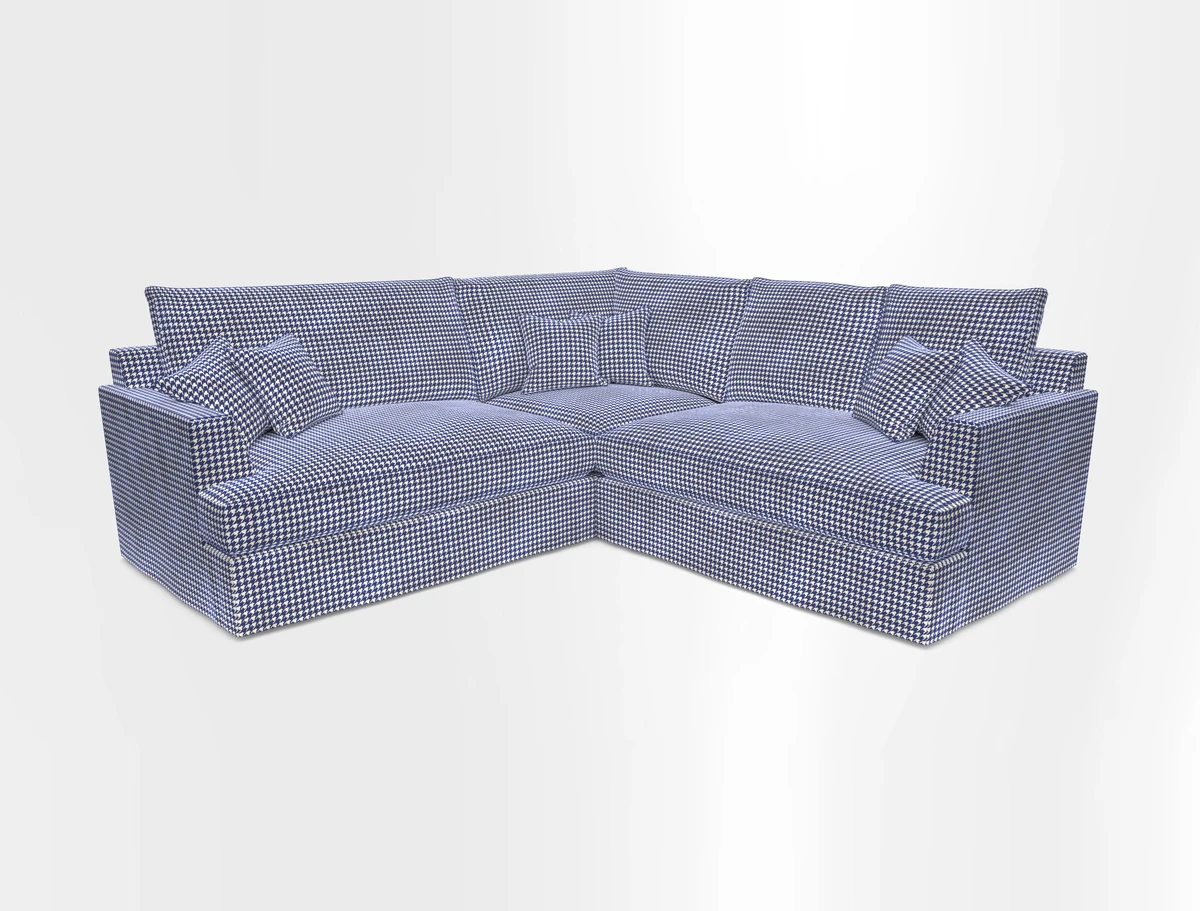 Slingsby Small Fitted Cover Corner Unit LHF & RHF in Two Tone Plain Biscuit.  Loose cover version available