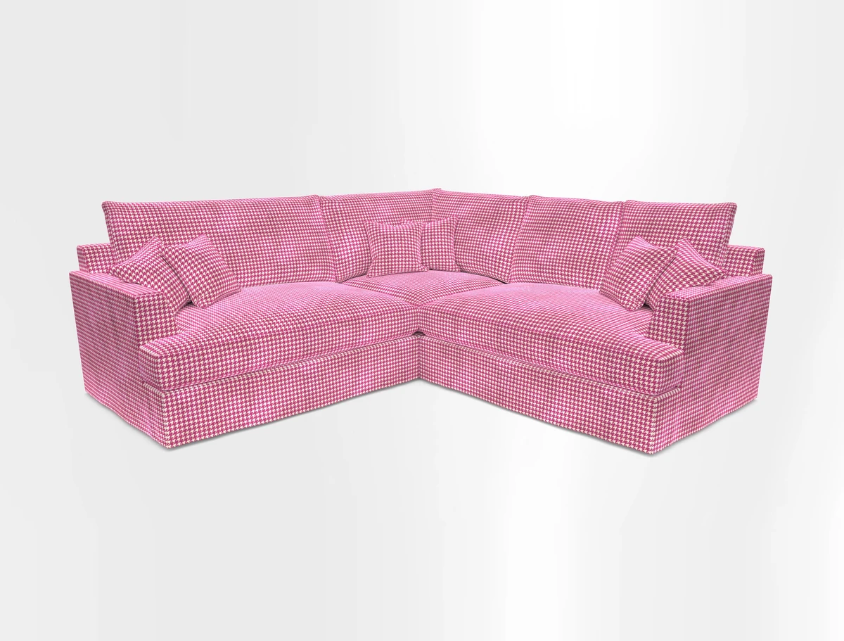 Slingsby Small Fitted Cover Corner Unit LHF & RHF in Two Tone Plain Biscuit.  Loose cover version available