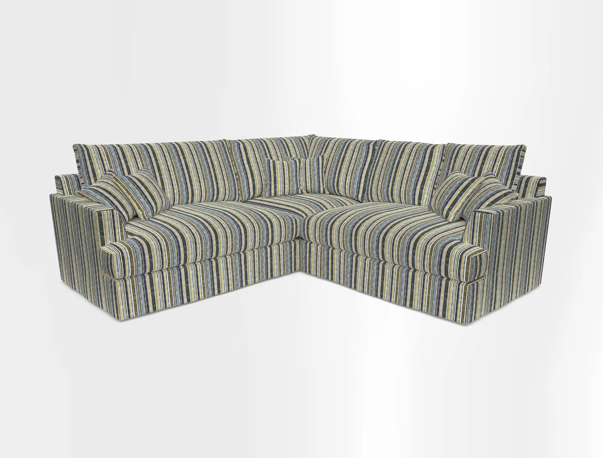 Slingsby Small Fitted Cover Corner Unit LHF & RHF in Two Tone Plain Biscuit.  Loose cover version available