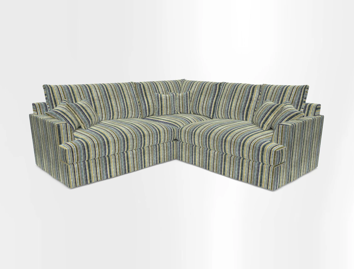 Slingsby Small Fitted Cover Corner Unit LHF & RHF in Two Tone Plain Biscuit.  Loose cover version available
