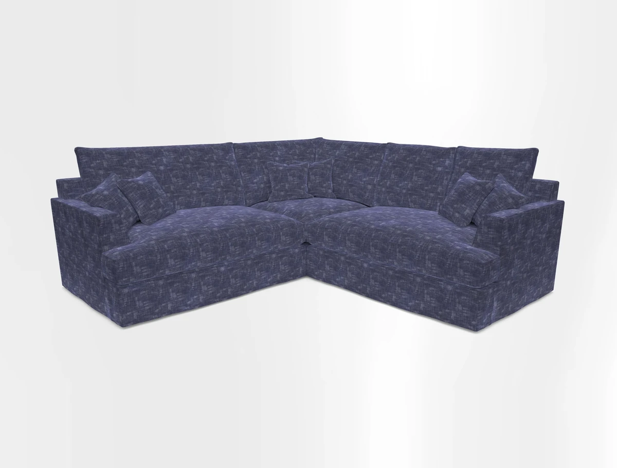 Slingsby Small Fitted Cover Corner Unit LHF & RHF in Two Tone Plain Biscuit.  Loose cover version available