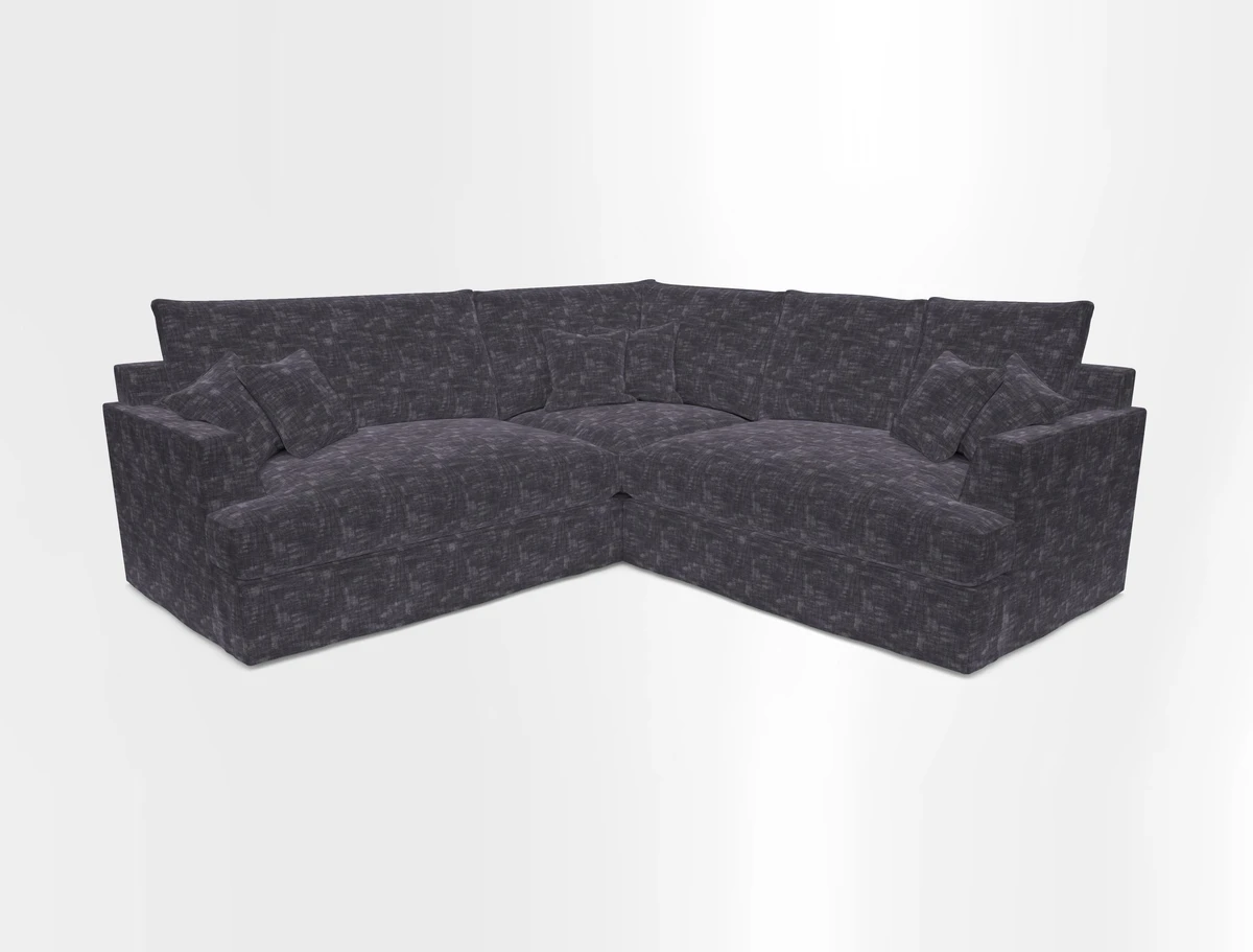Slingsby Small Fitted Cover Corner Unit LHF & RHF in Two Tone Plain Biscuit.  Loose cover version available