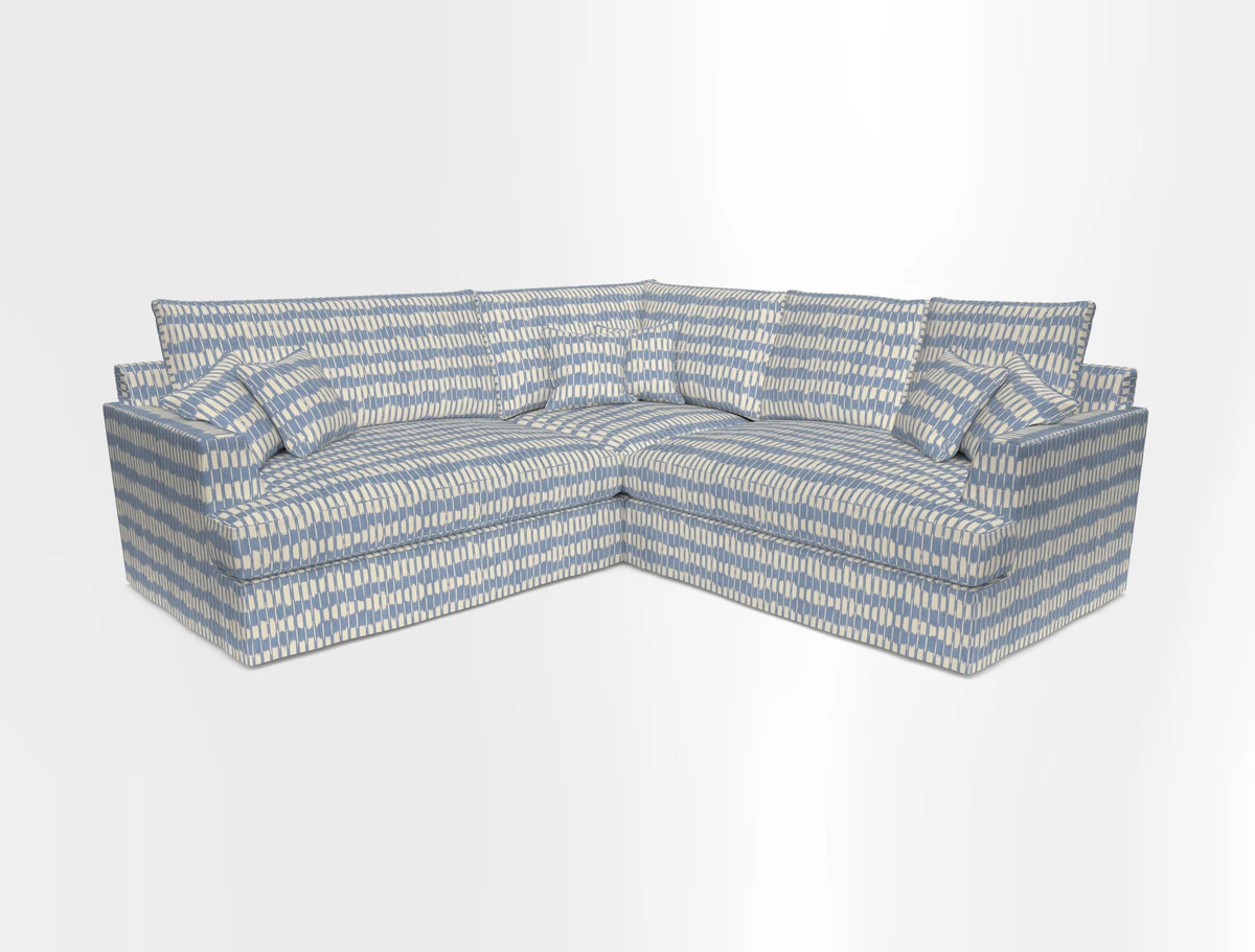 Slingsby Small Fitted Cover Corner Unit LHF & RHF in Two Tone Plain Biscuit.  Loose cover version available