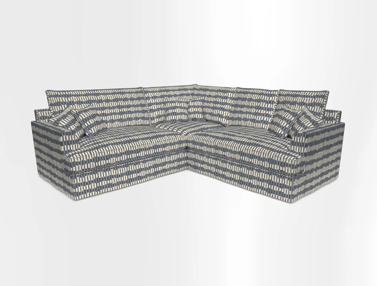 Slingsby Small Fitted Cover Corner Unit LHF & RHF in Two Tone Plain Biscuit.  Loose cover version available