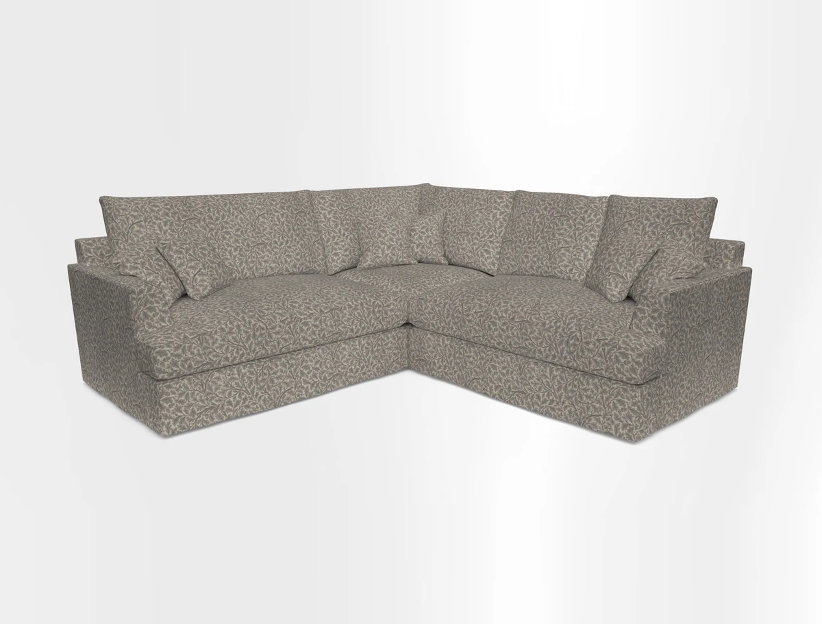 Slingsby Small Fitted Cover Corner Unit LHF & RHF in Two Tone Plain Biscuit.  Loose cover version available