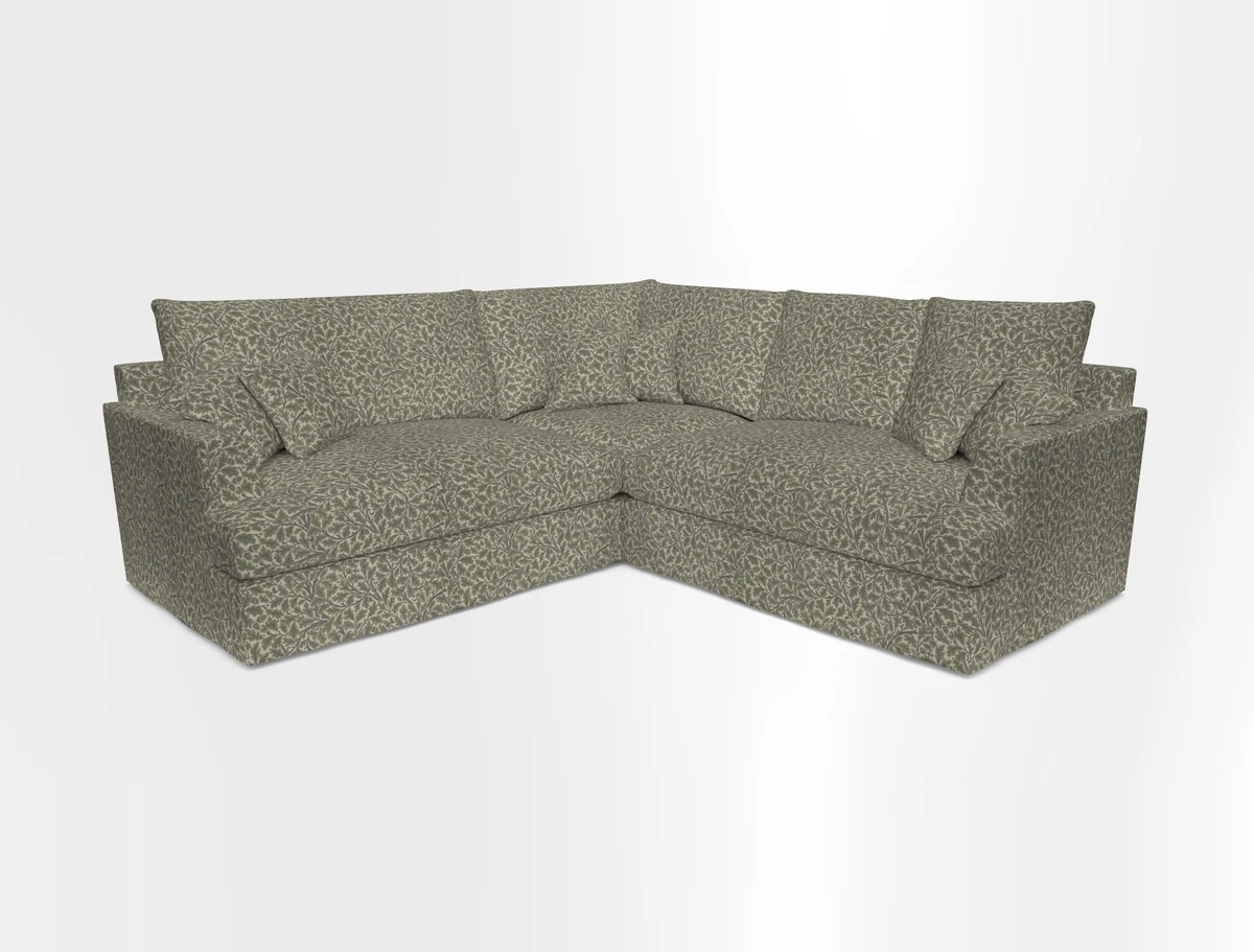 Slingsby Small Fitted Cover Corner Unit LHF & RHF in Two Tone Plain Biscuit.  Loose cover version available