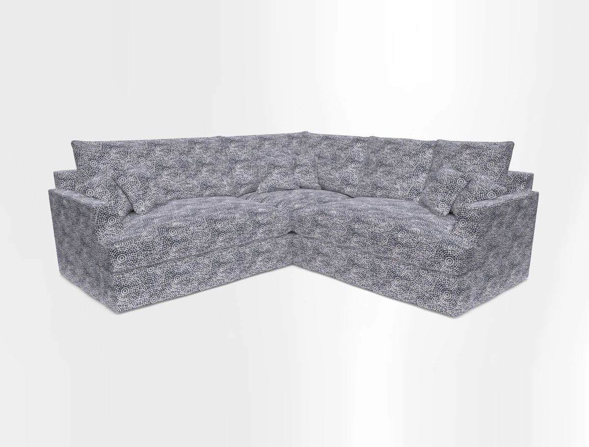 Slingsby Small Fitted Cover Corner Unit LHF & RHF in Two Tone Plain Biscuit.  Loose cover version available