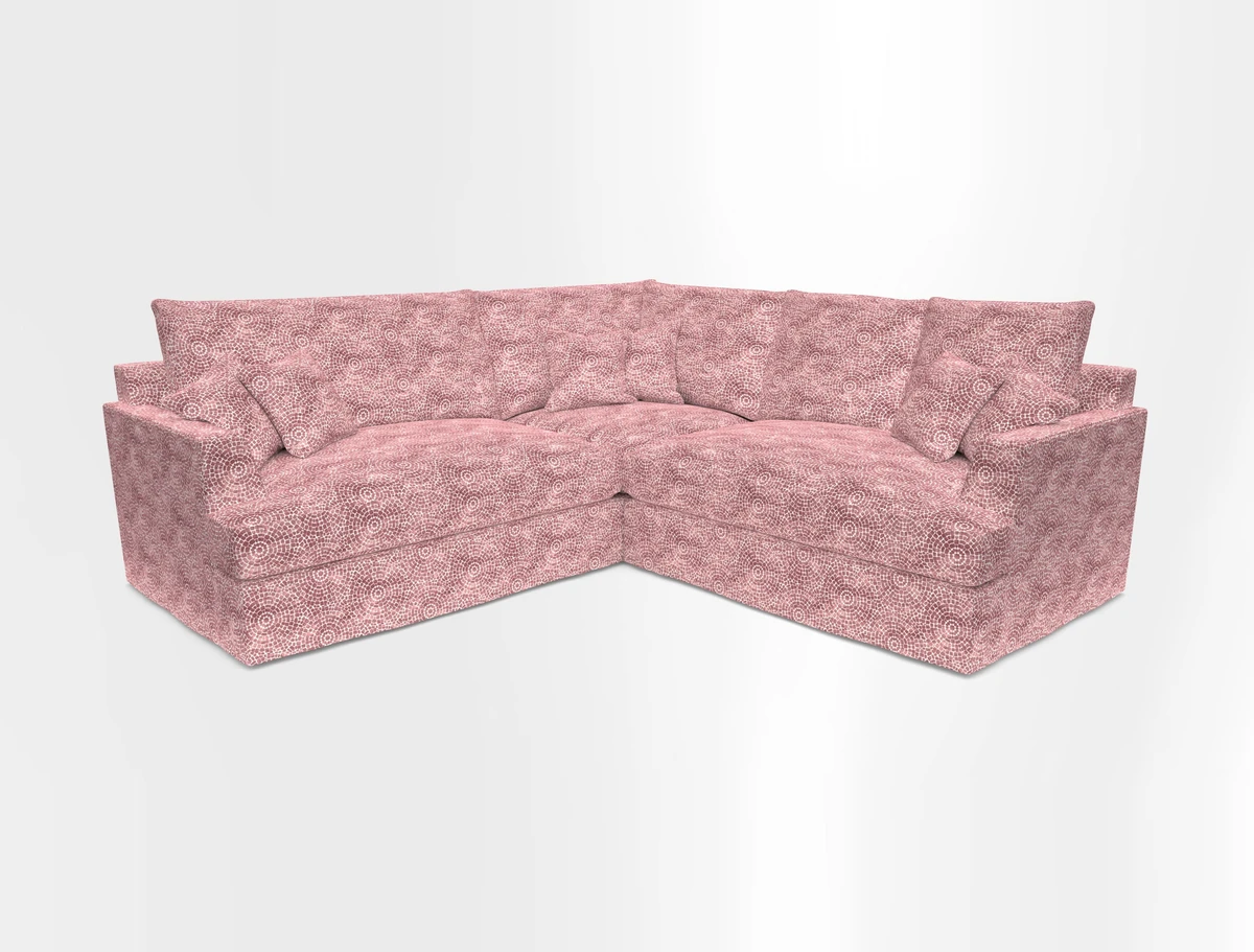 Slingsby Small Fitted Cover Corner Unit LHF & RHF in Two Tone Plain Biscuit.  Loose cover version available