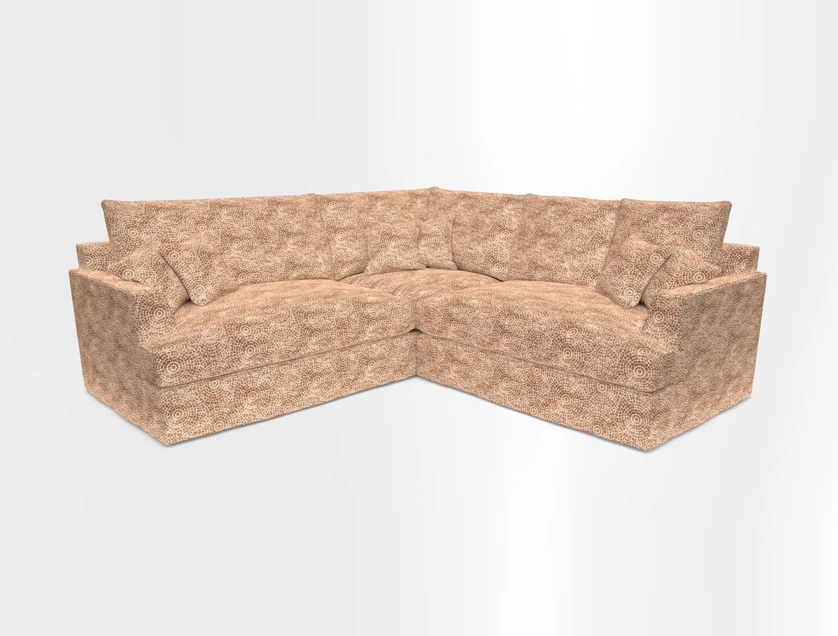 Slingsby Small Fitted Cover Corner Unit LHF & RHF in Two Tone Plain Biscuit.  Loose cover version available