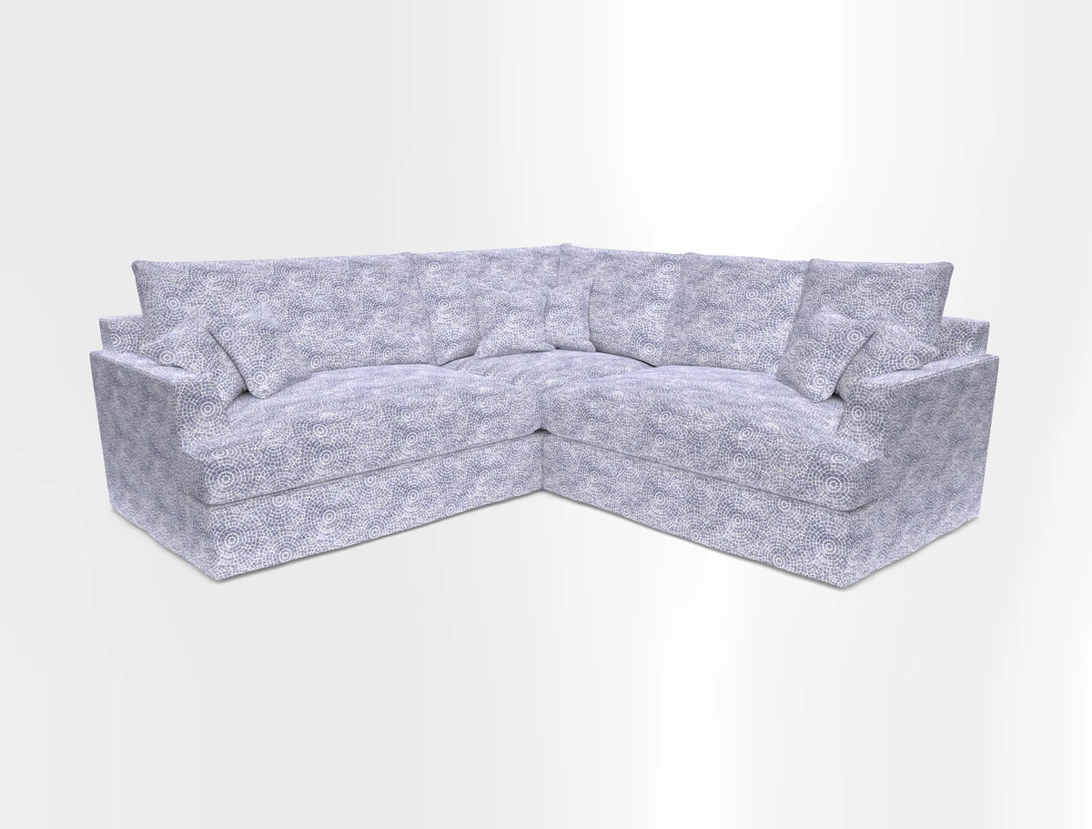 Slingsby Small Fitted Cover Corner Unit LHF & RHF in Two Tone Plain Biscuit.  Loose cover version available
