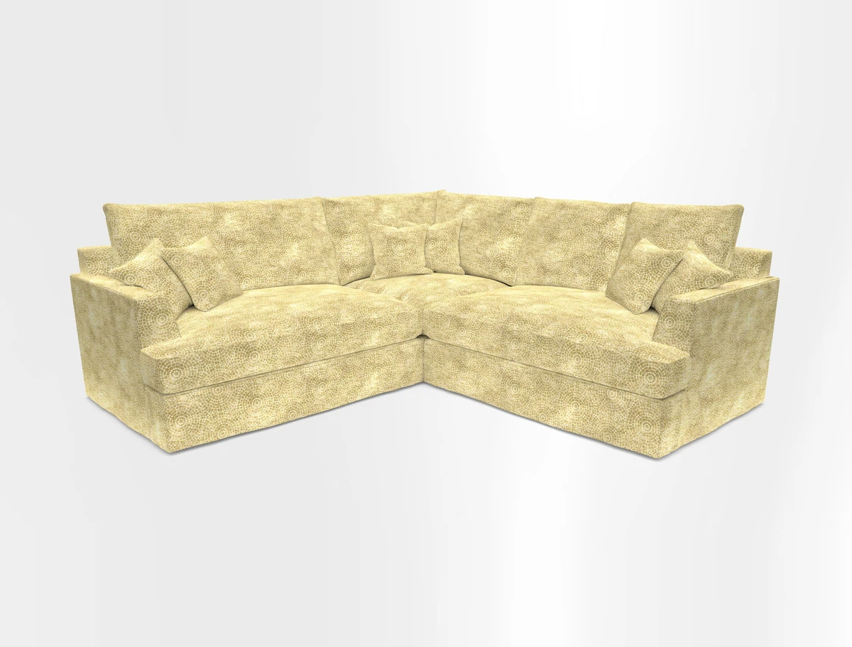 Slingsby Small Fitted Cover Corner Unit LHF & RHF in Two Tone Plain Biscuit.  Loose cover version available