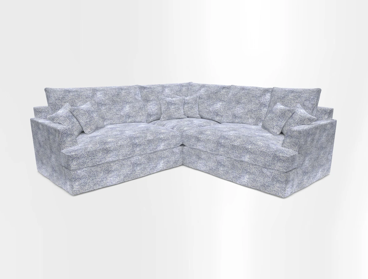 Slingsby Small Fitted Cover Corner Unit LHF & RHF in Two Tone Plain Biscuit.  Loose cover version available