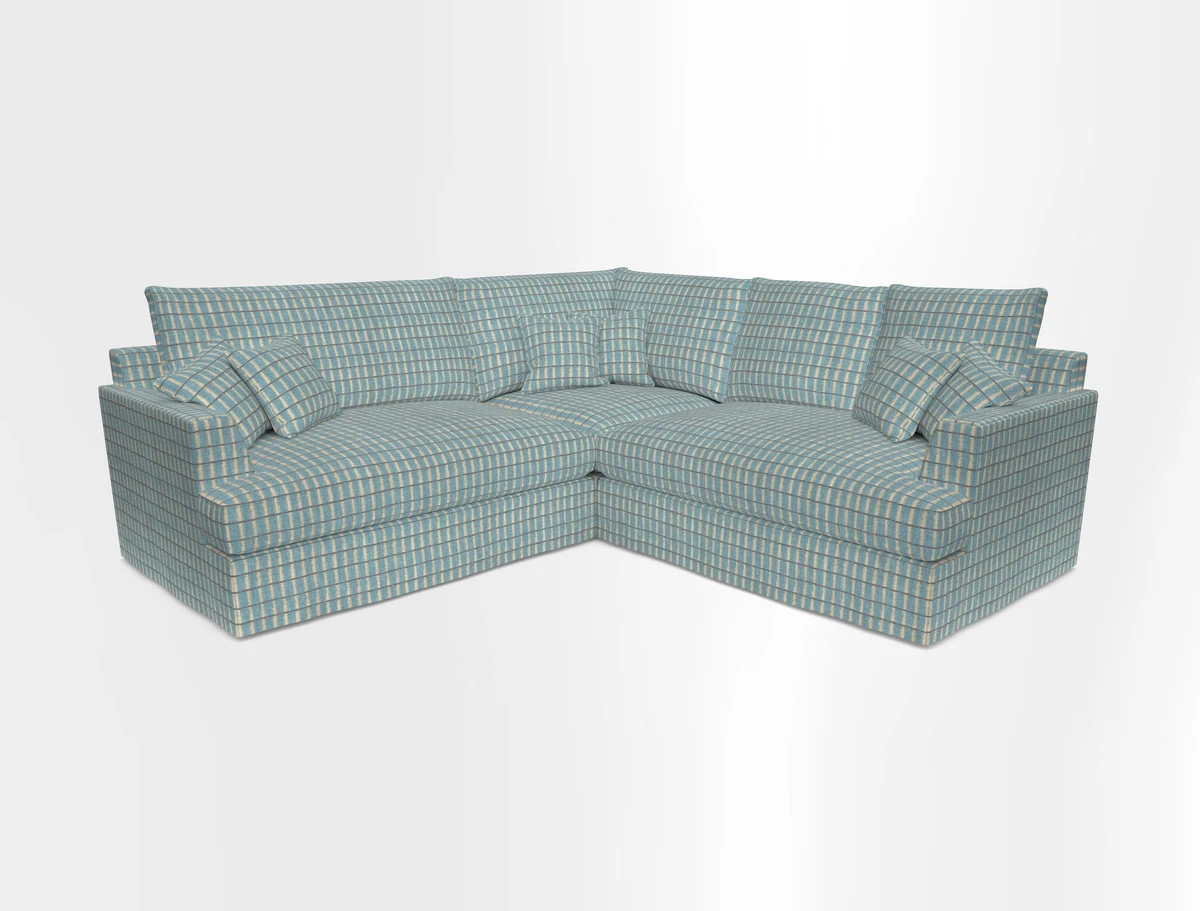 Slingsby Small Fitted Cover Corner Unit LHF & RHF in Two Tone Plain Biscuit.  Loose cover version available