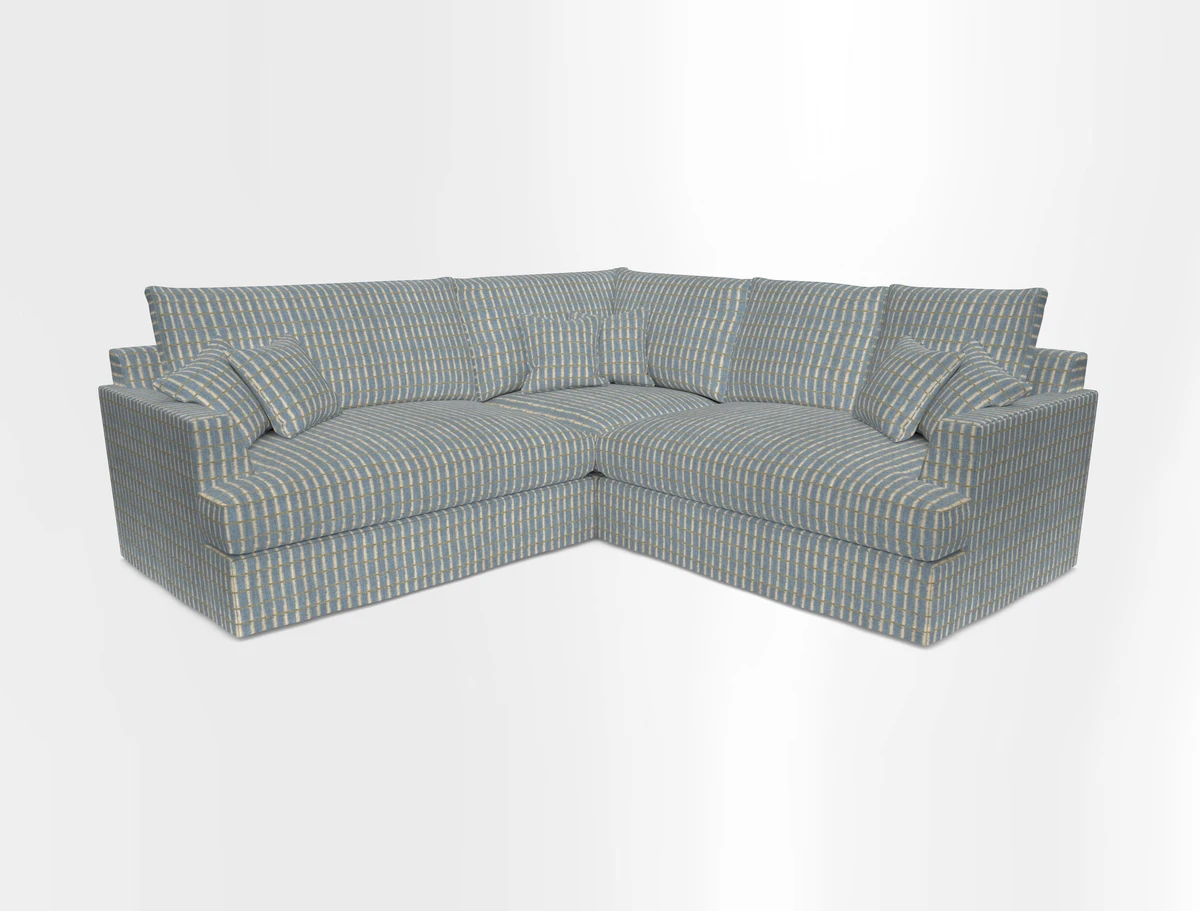 Slingsby Small Fitted Cover Corner Unit LHF & RHF in Two Tone Plain Biscuit.  Loose cover version available