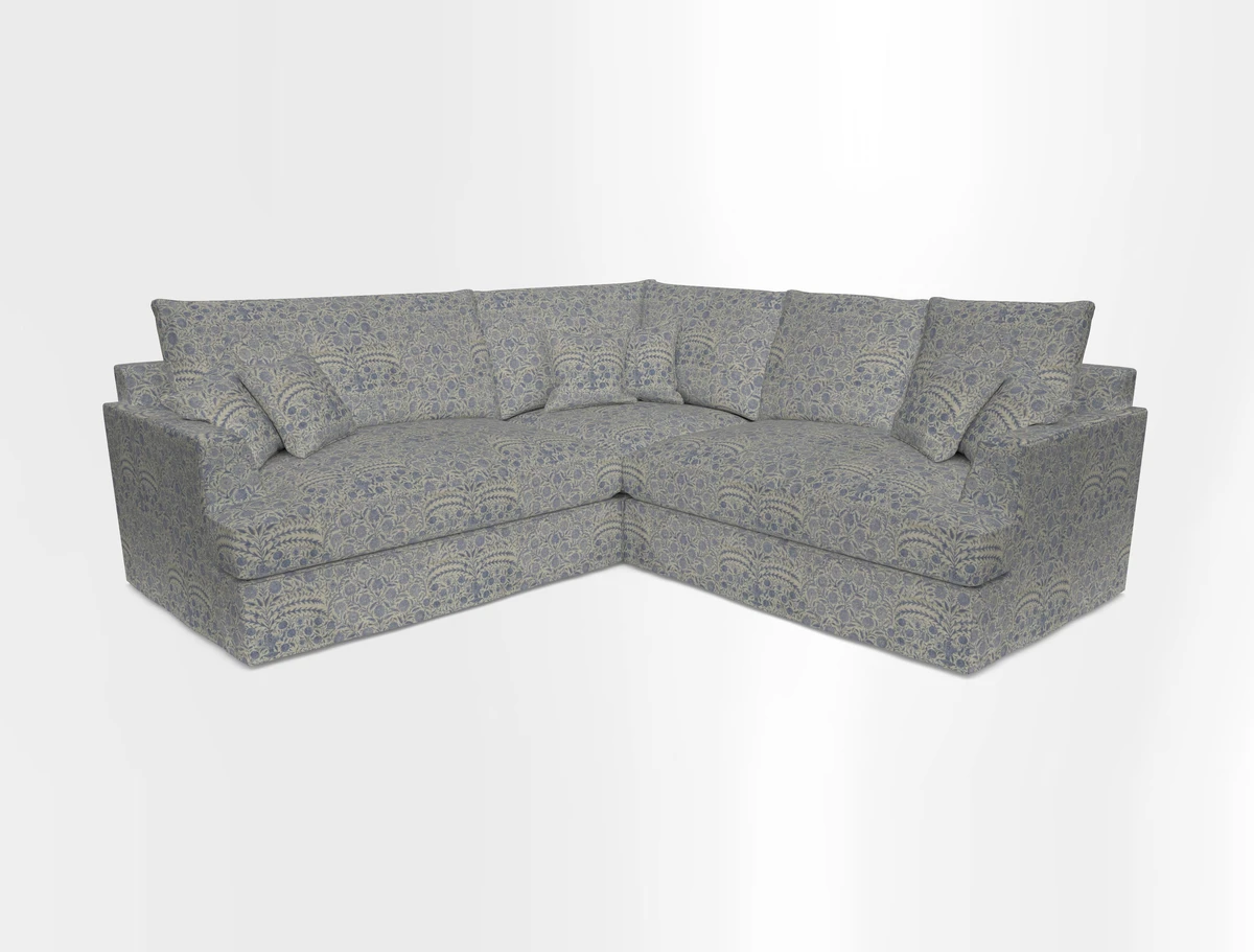 Slingsby Small Fitted Cover Corner Unit LHF & RHF in Two Tone Plain Biscuit.  Loose cover version available